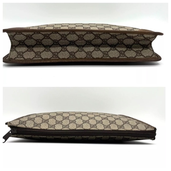 VINTAGE GUCCI Monogram Pvc Leather Clutch 💼 - Picture 12 of 17